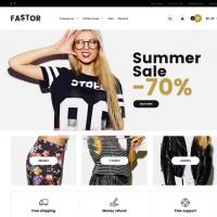 OpenCart灰色系外贸女性服装销售多语言源码