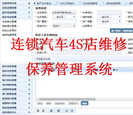 asp.net大型多门店连锁汽车4S店维修保养管理系统源码