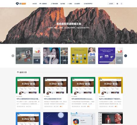 WordPress主题 Ripro8.9 日主题 虚拟资源下载知识付费主题网站